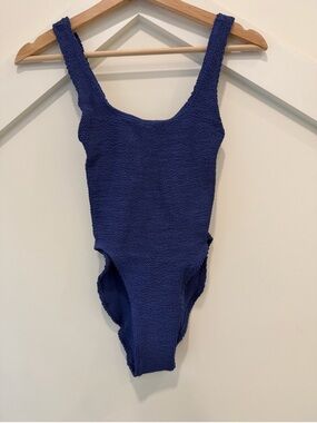 New Bond-eye Swim Madison One piece Swimsuit Sapphire Color NWT Ribbed One Size
